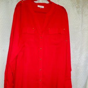 Calvin Klein rich red color size 3x